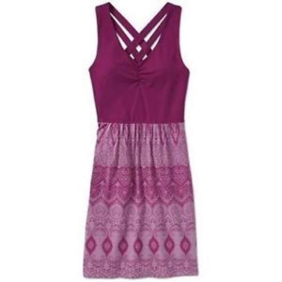 Athleta Dresses & Skirts - Athleta Galena Dress Strappy Back Purple Paisley M